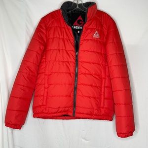 Gerry puffer jacket, zip front, pockets